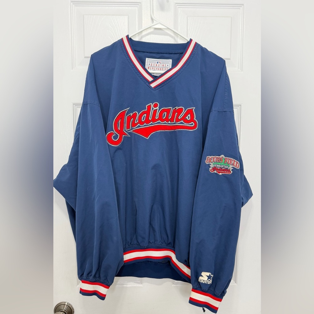 STARTER / Indian Navy Jacket with Red and White Stripes - 2XL